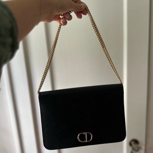 Dior Handbags - Christian Dior Vintage Flap 2 Way Leather Purse